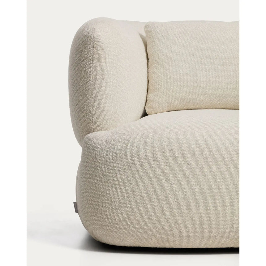 Sessel mit Kissen Martina aus Chenille in Ecru FSC Mix Credit von Kave Home – Bild 6
