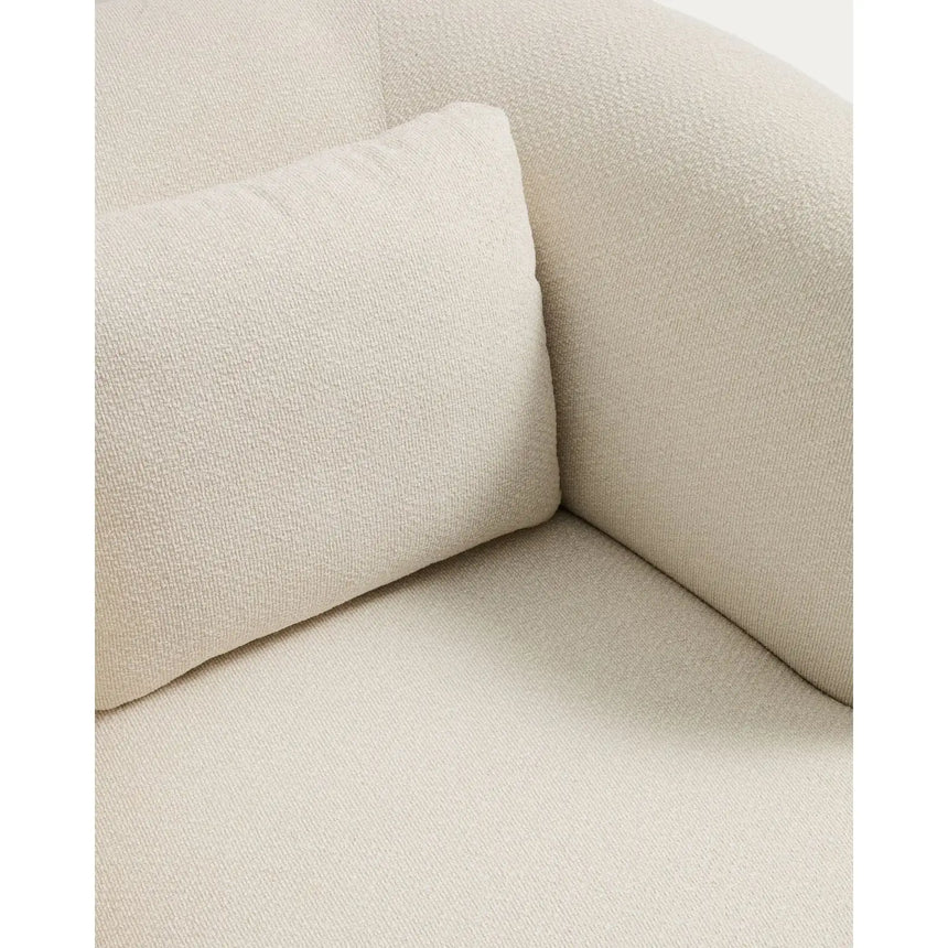 Sessel mit Kissen Martina aus Chenille in Ecru FSC Mix Credit von Kave Home – Bild 7