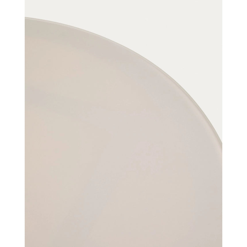 Set Erice mit 4 Stapelstühlen aus Aluminium und Seil und einem Tisch aus Aluminium und gehärtetem Glas in Ecru, Ø 120 cm von Kave Home – Bild 5