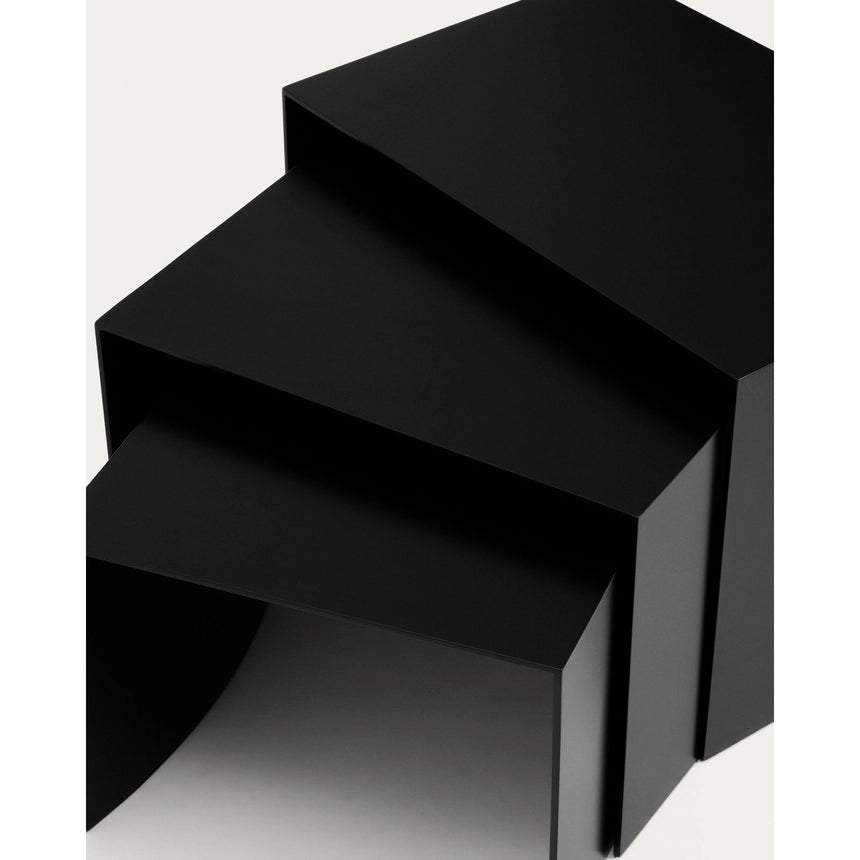 Set Litto aus 3 Nesttischen aus schwarz lackiertem MDF 60 x 40 / 51 x 36 / 42 x 31 cm von Kave Home – Bild 6