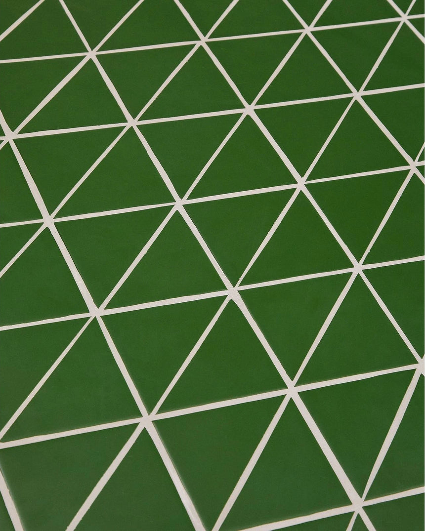 Set Maurina mit Tisch aus verzinktem Stahl und grünen Kacheln sowie 6 Stapelstühlen aus verzinktem Stahl und grünem Seil, 223 x 101 cm von Kave Home – Bild 4
