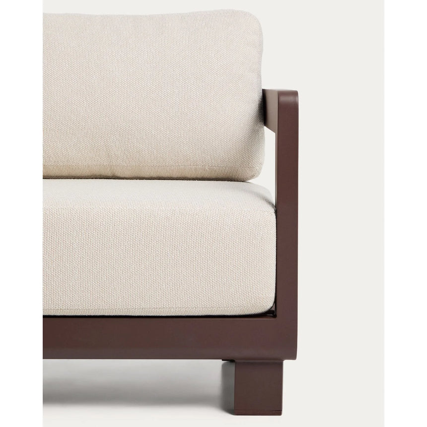 Set Nerano mit 3-Sitzer Sofa und Couchtisch aus Aluminium in Braun von Kave Home – Bild 6