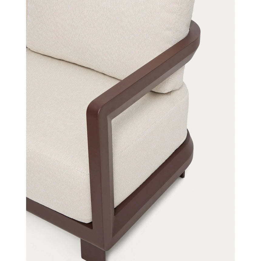 Set Nerano mit 3-Sitzer Sofa und Couchtisch aus Aluminium in Braun von Kave Home – Bild 7