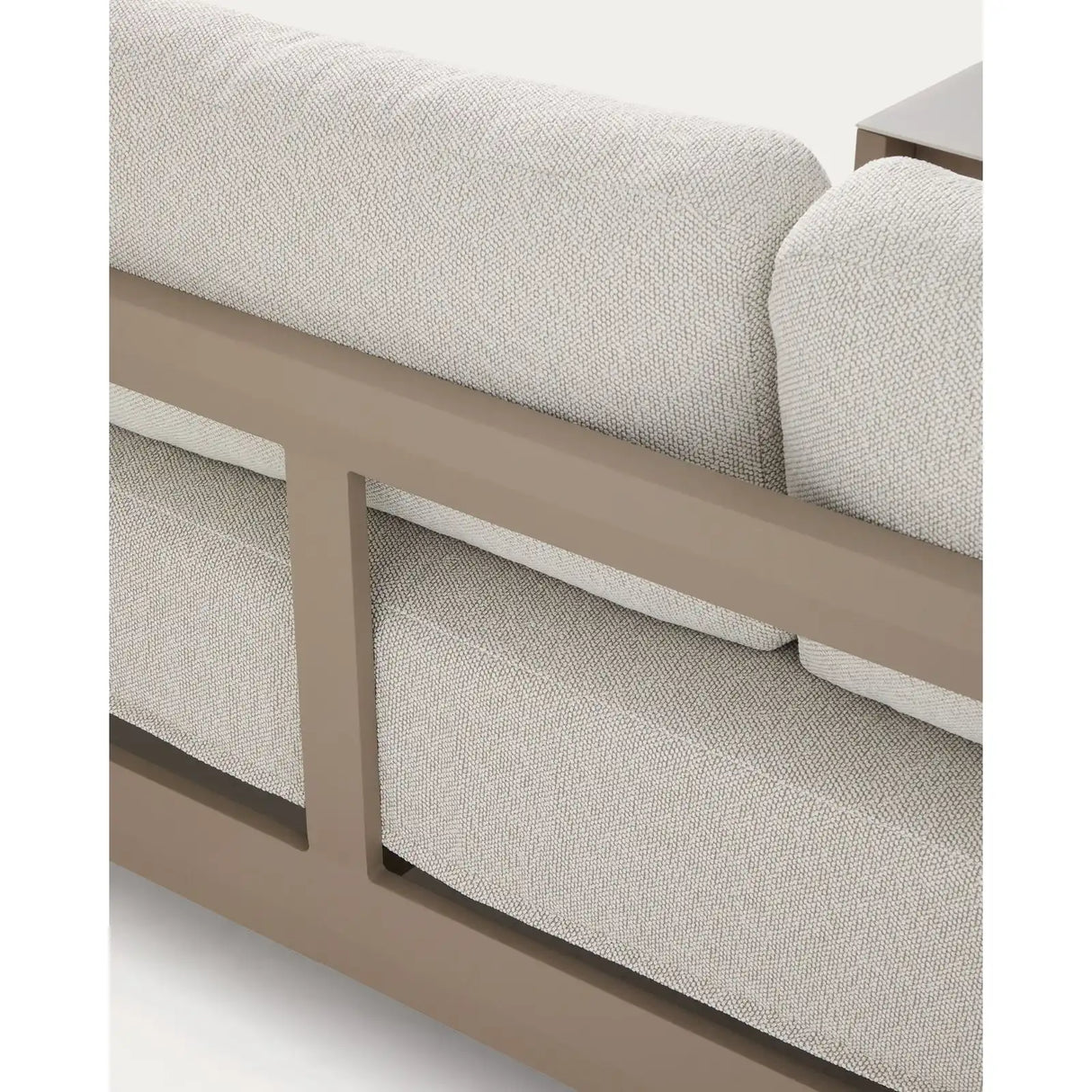 Set Nerano mit 3-Sitzer Sofa und Couchtisch aus Aluminium in Taupe von Kave Home – Bild 9