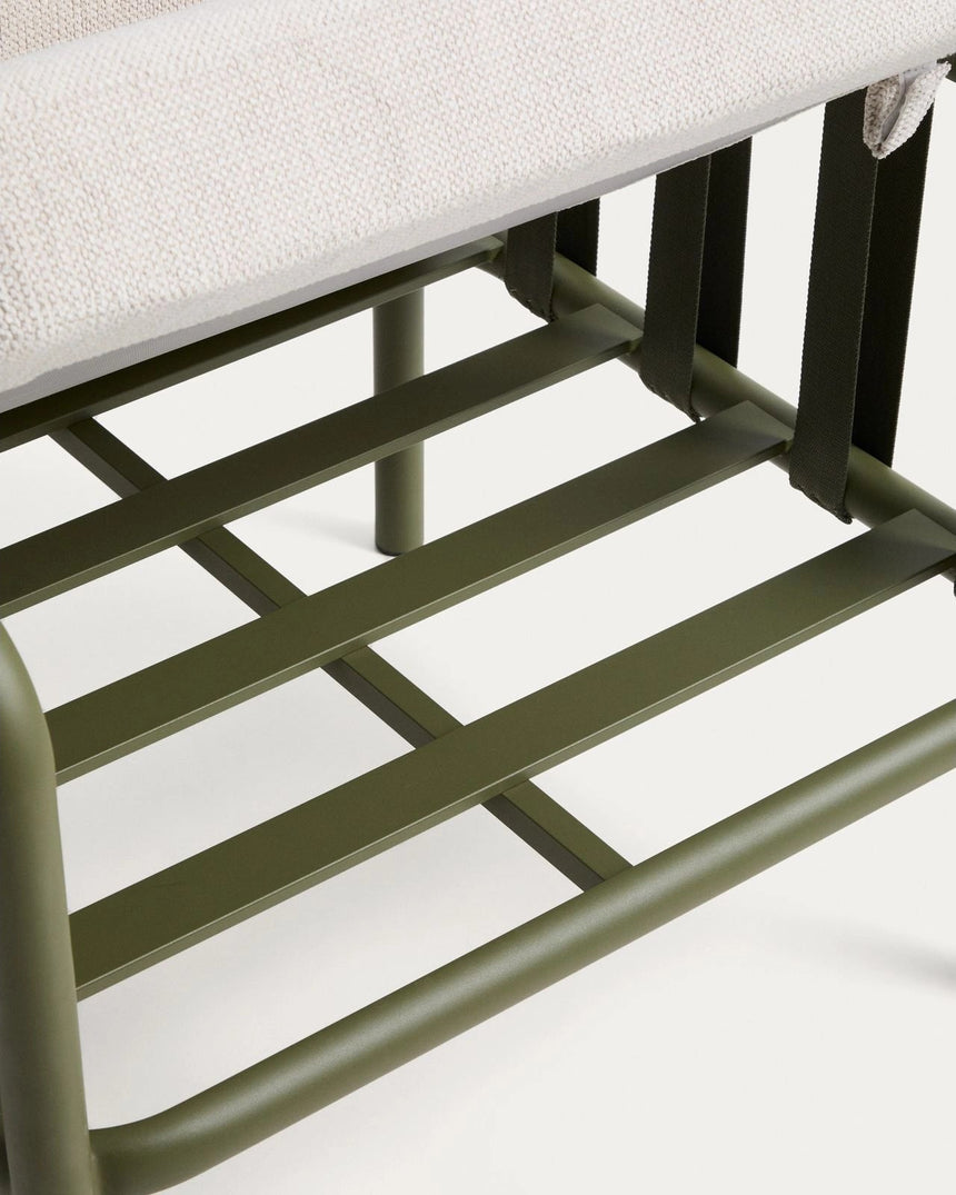 Set Omala aus einem 2-Sitzer-Sofa und 2 Sesseln mit Aluminiumgestell in Grün von Kave Home – Bild 6