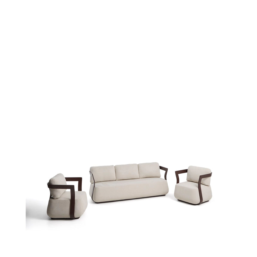 Set Tamaris mit 3-Sitzer-Sofa und 2 Sesseln aus Aluminium von Kave Home – Bild 1