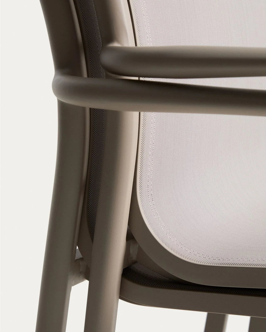 Set mit Ausziehtisch Brela und 6 Stühlen Luri aus Aluminium und beigem Texteline 205 (287) x 100 cm von Kave Home – Bild 2