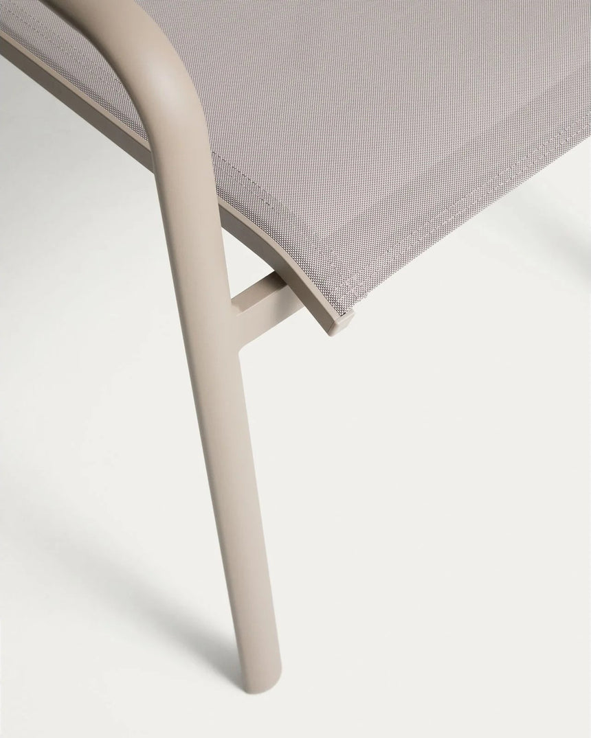 Set mit Ausziehtisch Brela und 6 Stühlen Luri aus Aluminium und beigem Texteline 205 (287) x 100 cm von Kave Home – Bild 3