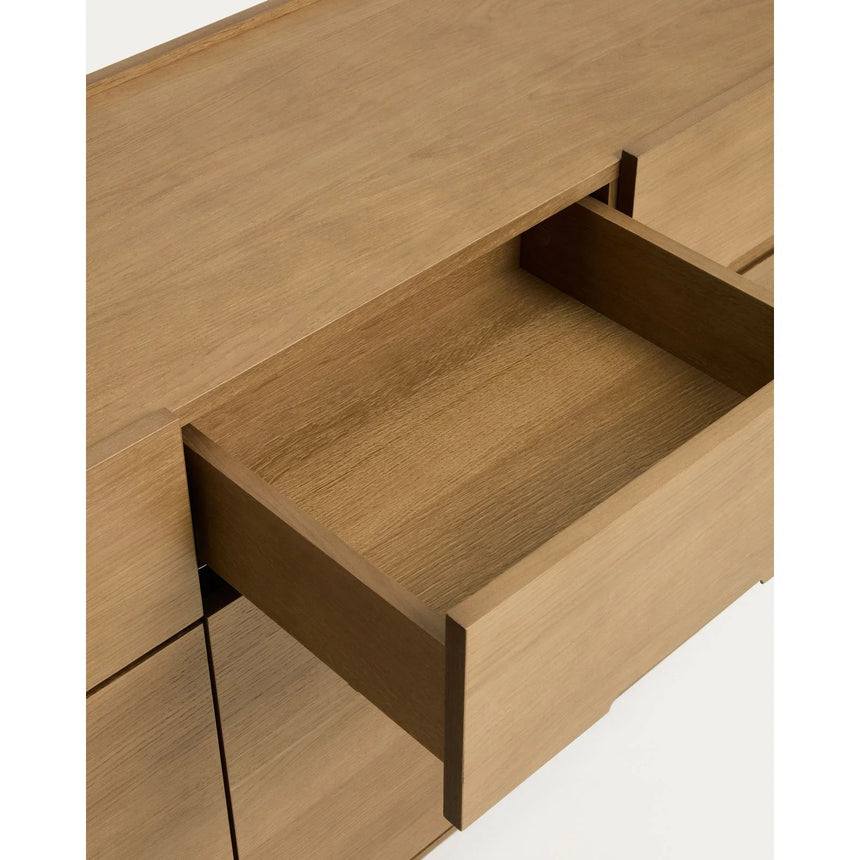 Sideboard Arelida aus Furnier sowie Massivholz aus Eiche mit hellbraunem Finish 200 x 80 cm von Kave Home – Bild 10