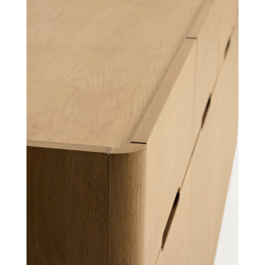 Sideboard Arelida aus Furnier sowie Massivholz aus Eiche mit hellbraunem Finish 200 x 80 cm von Kave Home – Bild 12
