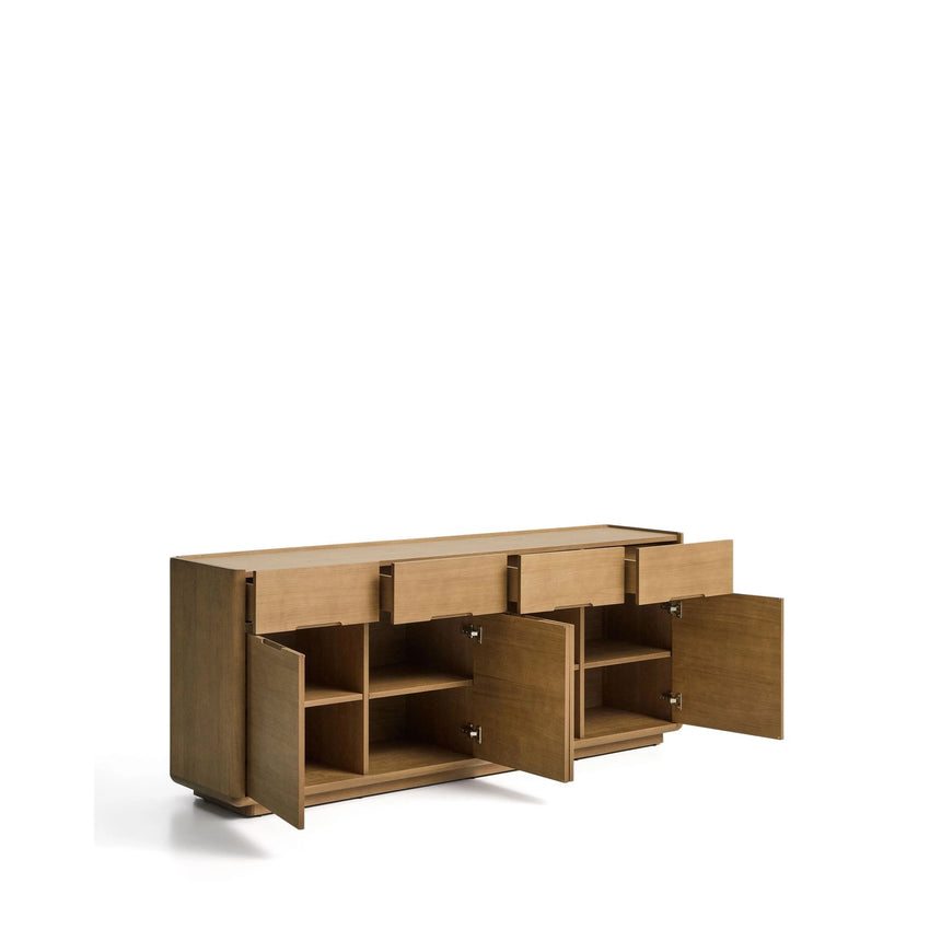 Sideboard Arelida aus Furnier sowie Massivholz aus Eiche mit hellbraunem Finish 200 x 80 cm von Kave Home – Bild 7