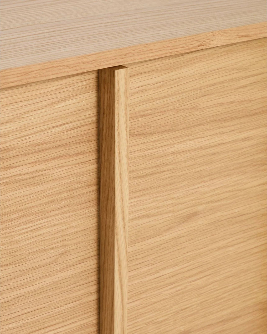 Sideboard Onix aus Eichenfurnier mit Naturton-Finish 100 x 80 cm FSC Mix Credit von Kave Home – Bild 5
