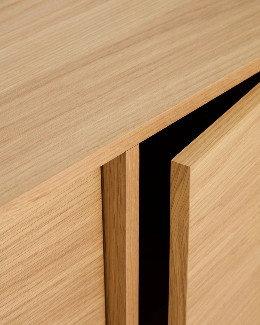 Sideboard Onix aus Eichenfurnier mit Naturton-Finish 100 x 80 cm FSC Mix Credit von Kave Home – Bild 7