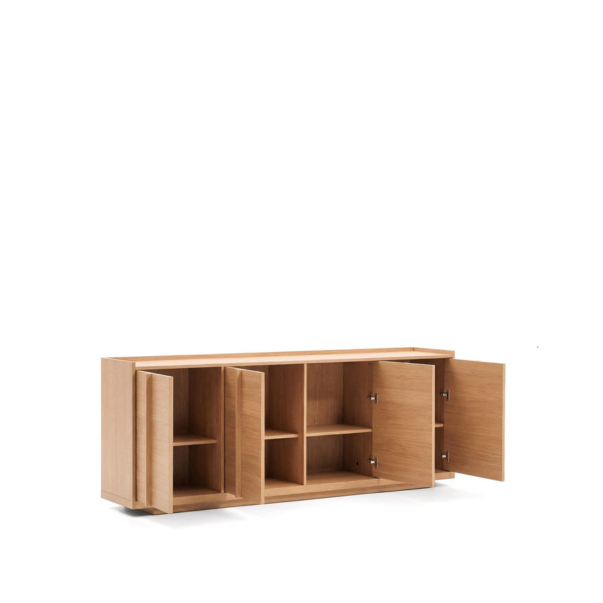 Sideboard Onix aus Eichenfurnier mit Naturton-Finish 200 x 80 cm FSC Mix Credit von Kave Home – Bild 4