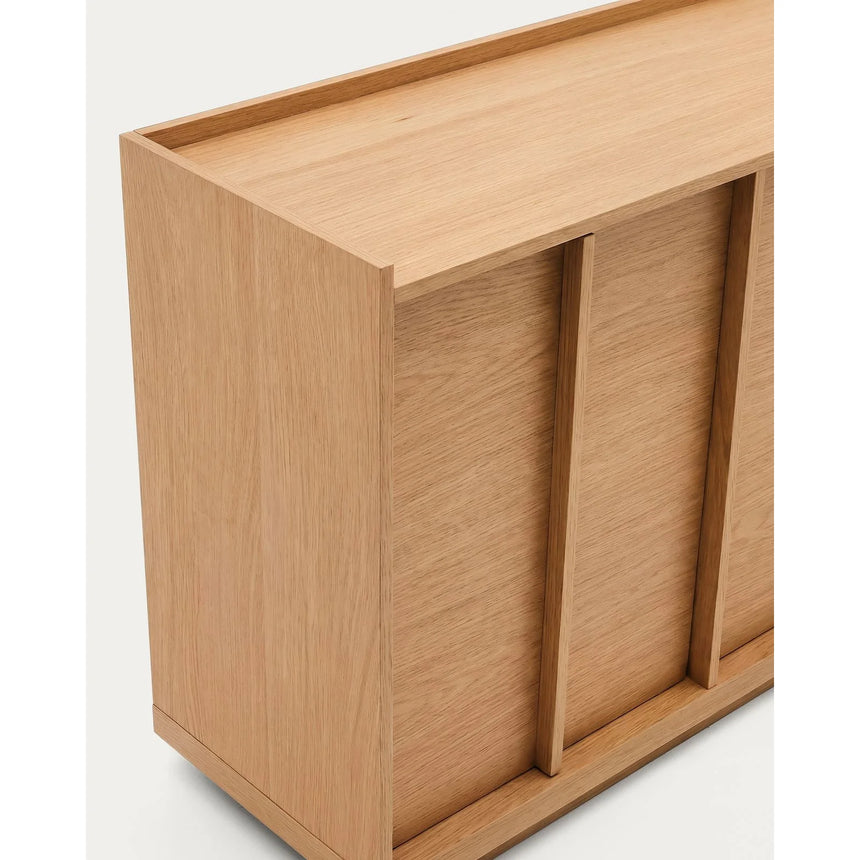 Sideboard Onix aus Eichenfurnier mit Naturton-Finish 200 x 80 cm FSC Mix Credit von Kave Home – Bild 5