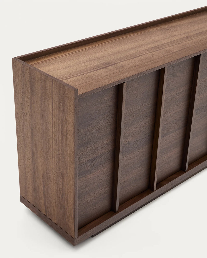 Sideboard Onix aus Walnussfurnier mit dunklem Finish 200 x 80 cm FSC Mix Credit von Kave Home – Produktbild 11