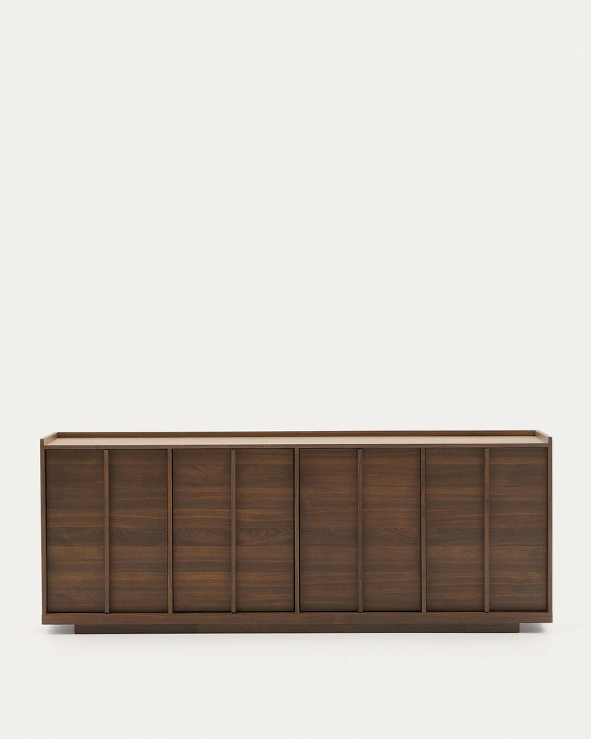 Sideboard Onix aus Walnussfurnier mit dunklem Finish 200 x 80 cm FSC Mix Credit von Kave Home – Produktbild 3