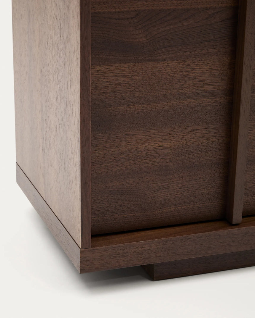 Sideboard Onix aus Walnussfurnier mit dunklem Finish 200 x 80 cm FSC Mix Credit von Kave Home – Produktbild 7