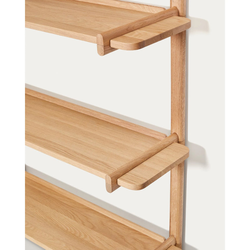 Sitra Regal modular 6 Regalbretter massives Eichenholz Finish Natur FSC Mix Credit 110 cm von Kave Home – Bild 5