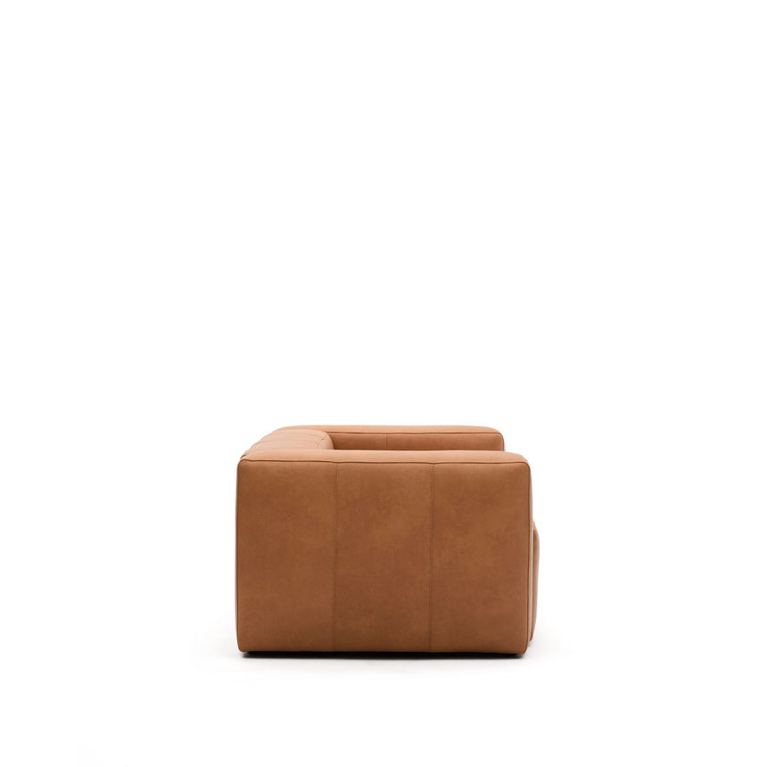 Sofa Blok aus braunem Leder 2-Sitzer 210 cm von Kave Home – Produktbild 4