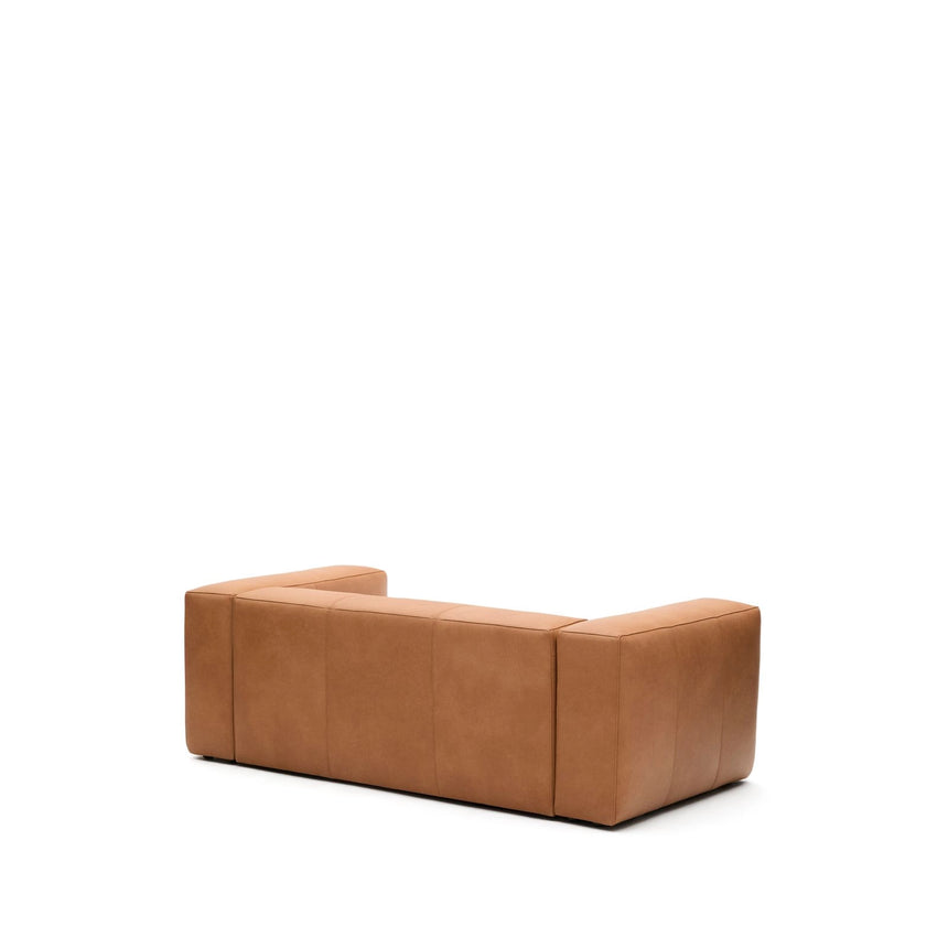 Sofa Blok aus braunem Leder 2-Sitzer 210 cm von Kave Home – Produktbild 5