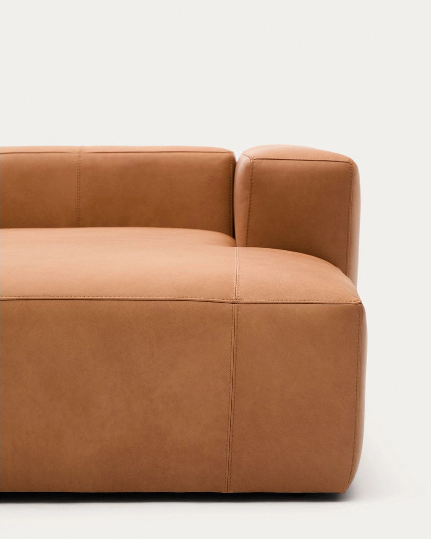 Sofa Blok aus braunem Leder 2-Sitzer Chaiselongue links 240 cm von Kave Home – Produktbild 13