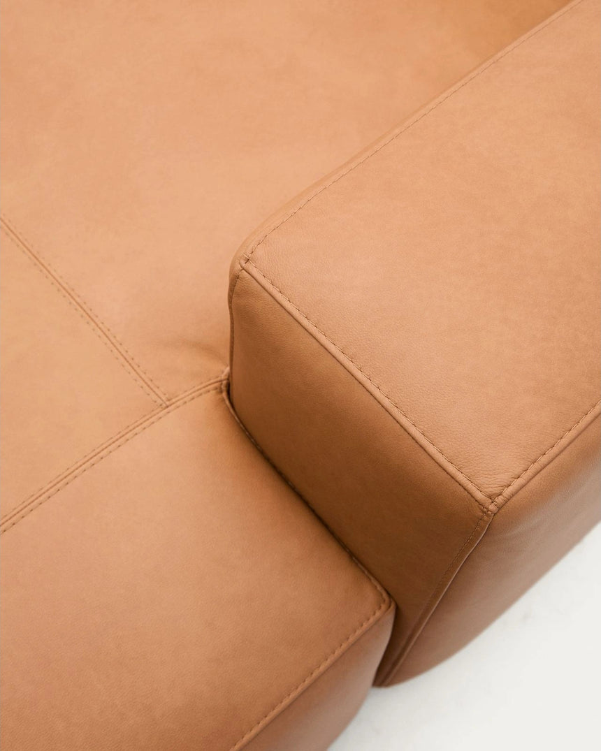 Sofa Blok aus braunem Leder 2-Sitzer Chaiselongue links 240 cm von Kave Home – Produktbild 14