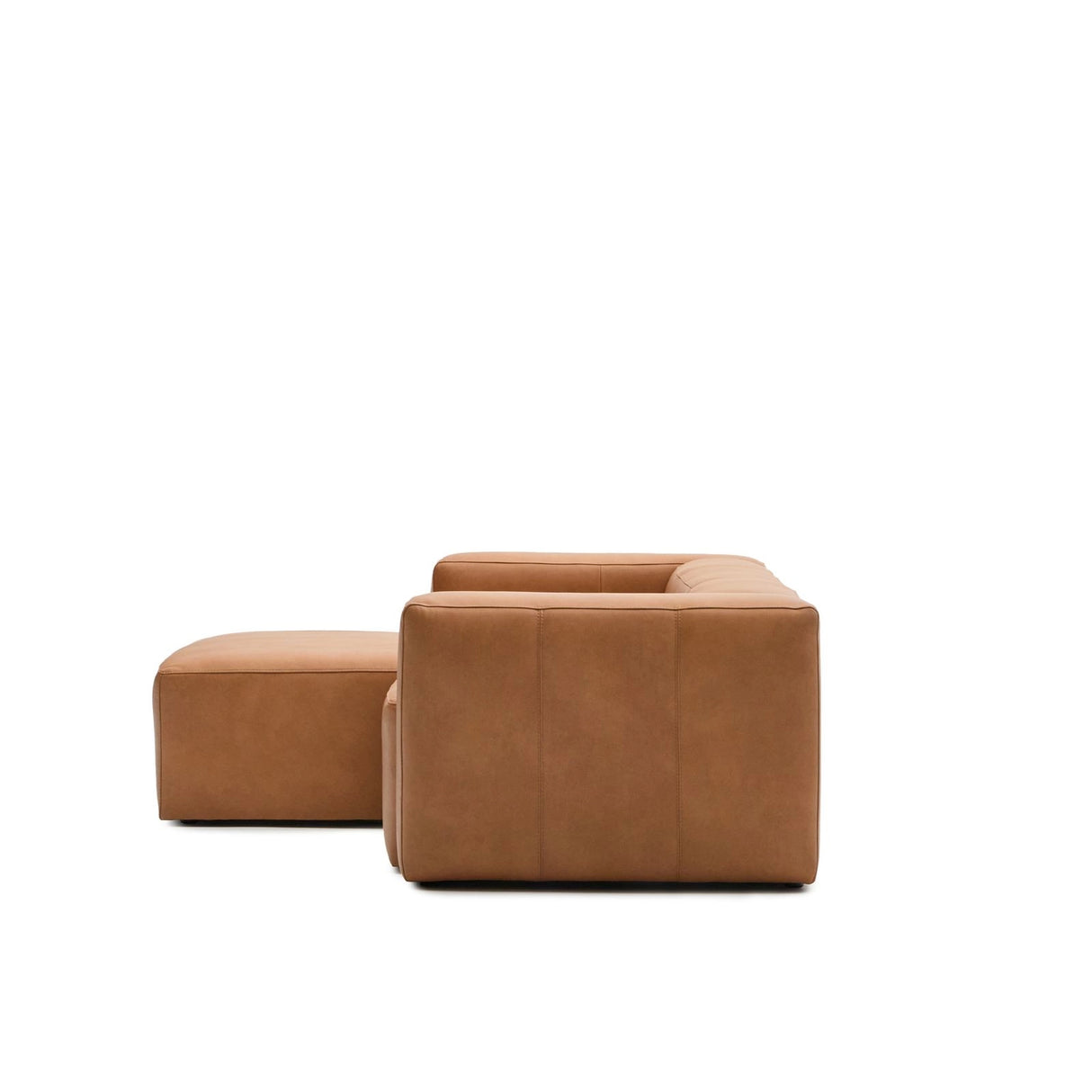 Sofa Blok aus braunem Leder 2-Sitzer Chaiselongue links 240 cm von Kave Home – Produktbild 6