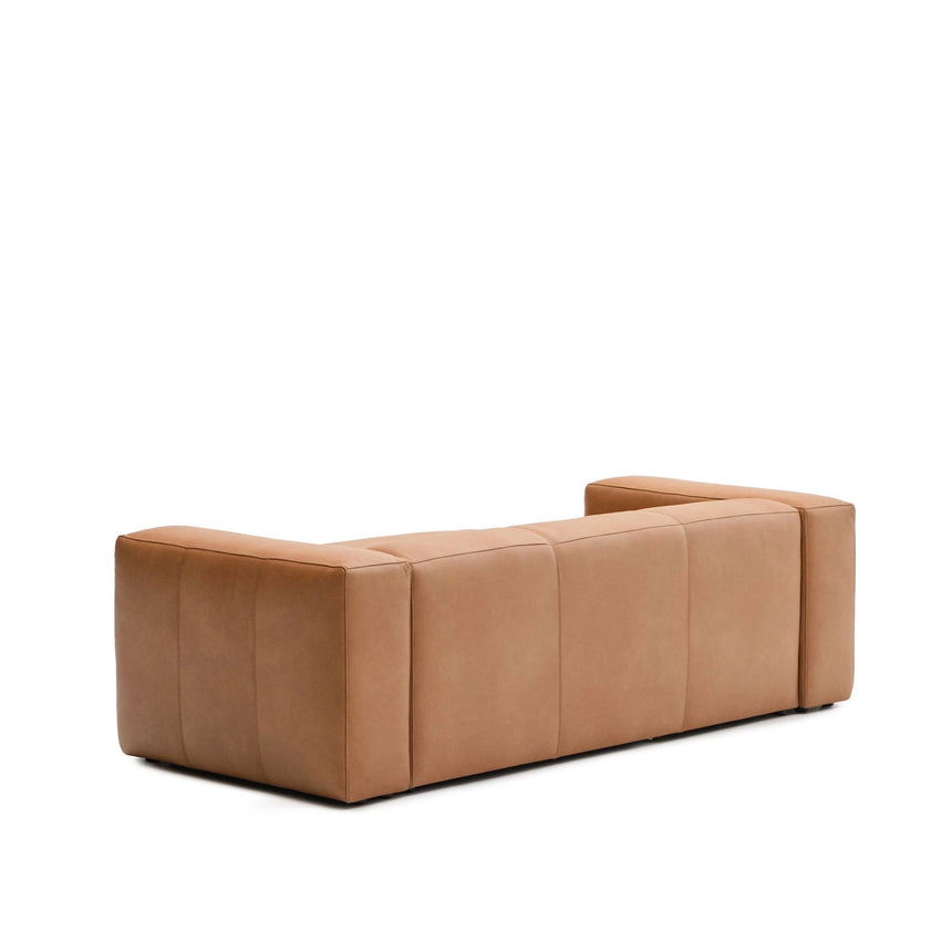 Sofa Blok aus braunem Leder 2-Sitzer Chaiselongue links 240 cm von Kave Home – Produktbild 8