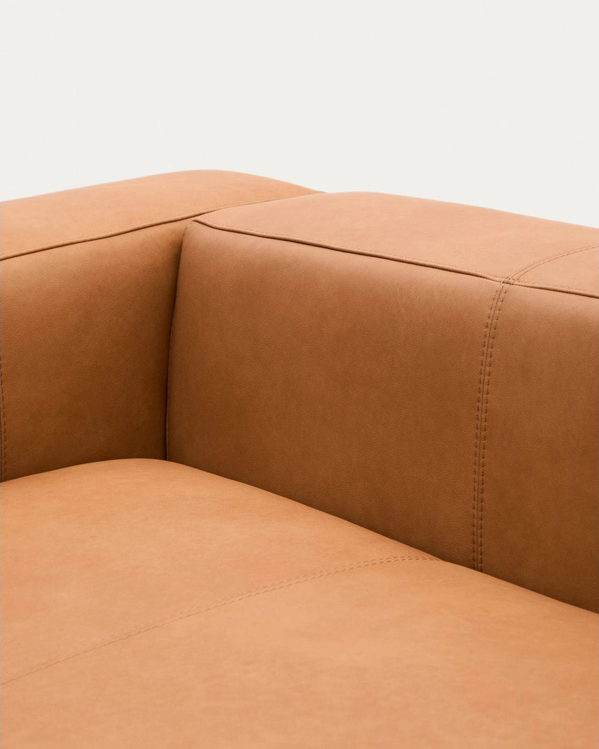 Sofa Blok aus braunem Leder 3-Sitzer 240 cm von Kave Home – Produktbild 8