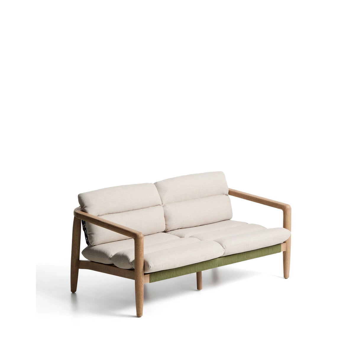 Sofa Menfi aus massivem Akazienholz und grünem Seil, 136 cm von Kave Home – Bild 7