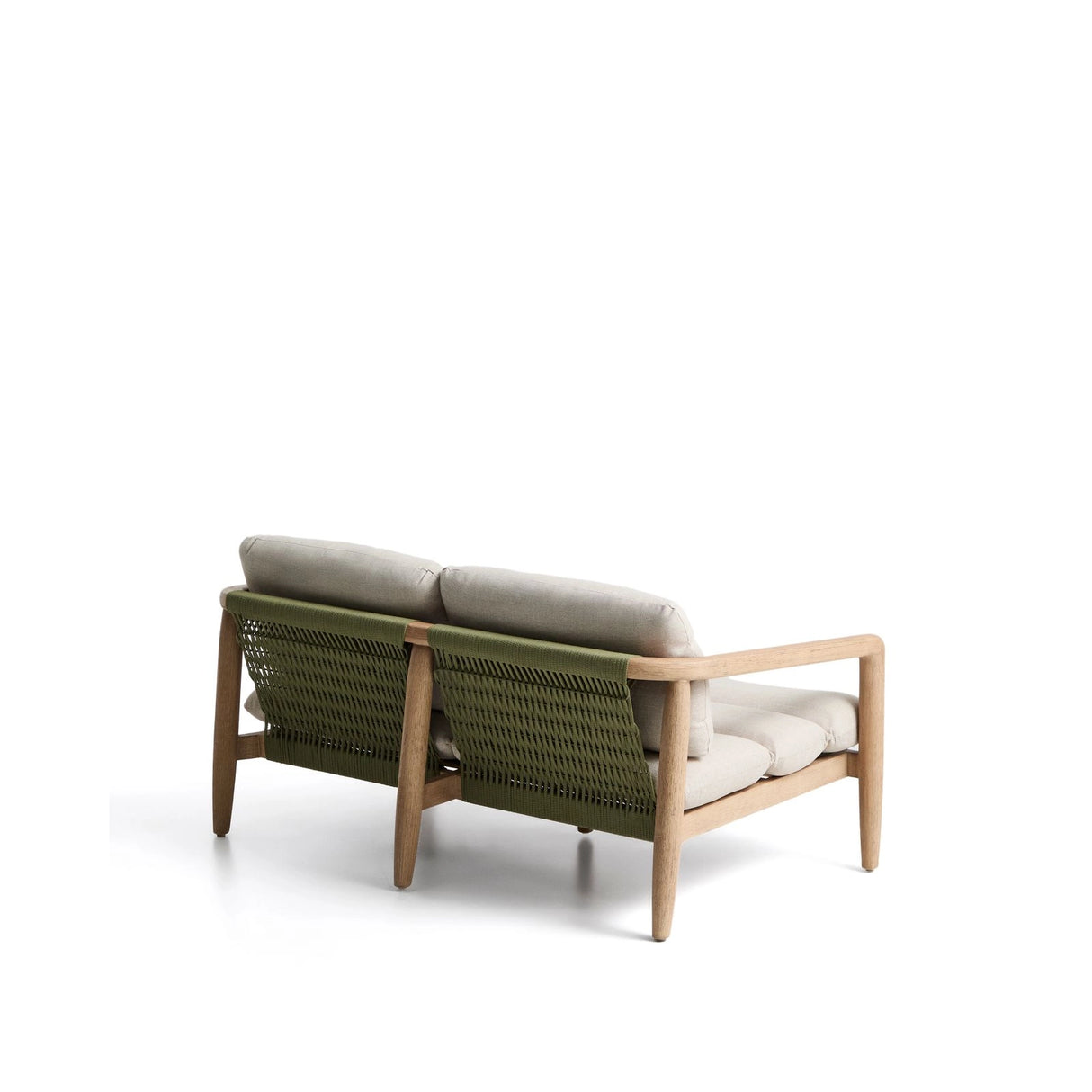 Sofa Menfi aus massivem Akazienholz und grünem Seil, 136 cm von Kave Home – Bild 8