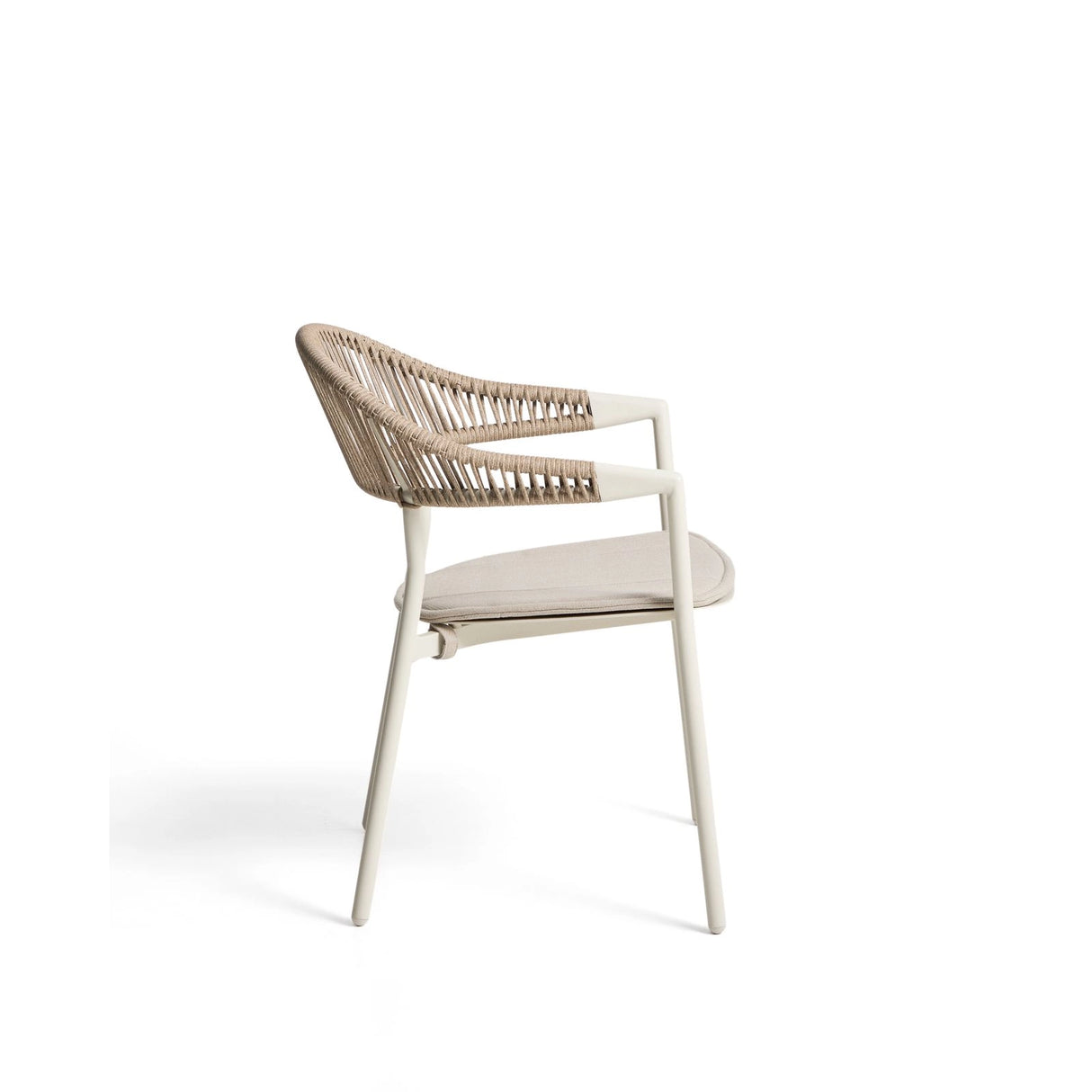 Stapelbarer Outdoor-Stuhl Alimia aus Aluminium in Ecru und beigem Synthetikseil von Kave Home – Bild 7