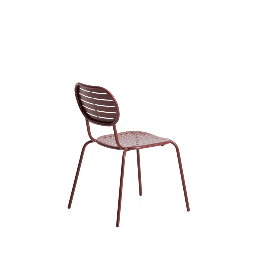 Stapelbarer Outdoor-Stuhl Brai aus granatrot verzinktem Stahl von Kave Home – Bild 8