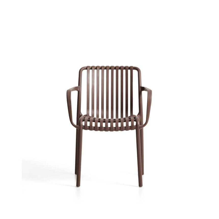 Stapelbarer Outdoor-Stuhl Isabellini in Braun von Kave Home – Bild 5