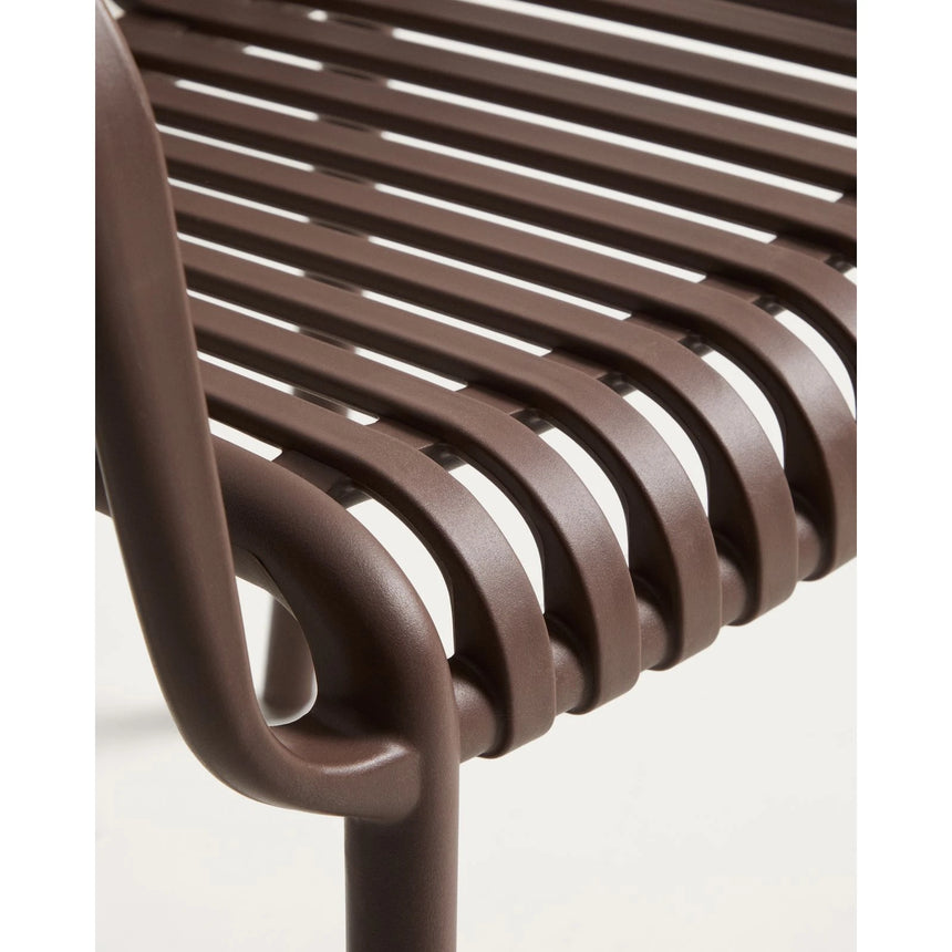 Stapelbarer Outdoor-Stuhl Isabellini in Braun von Kave Home – Bild 8