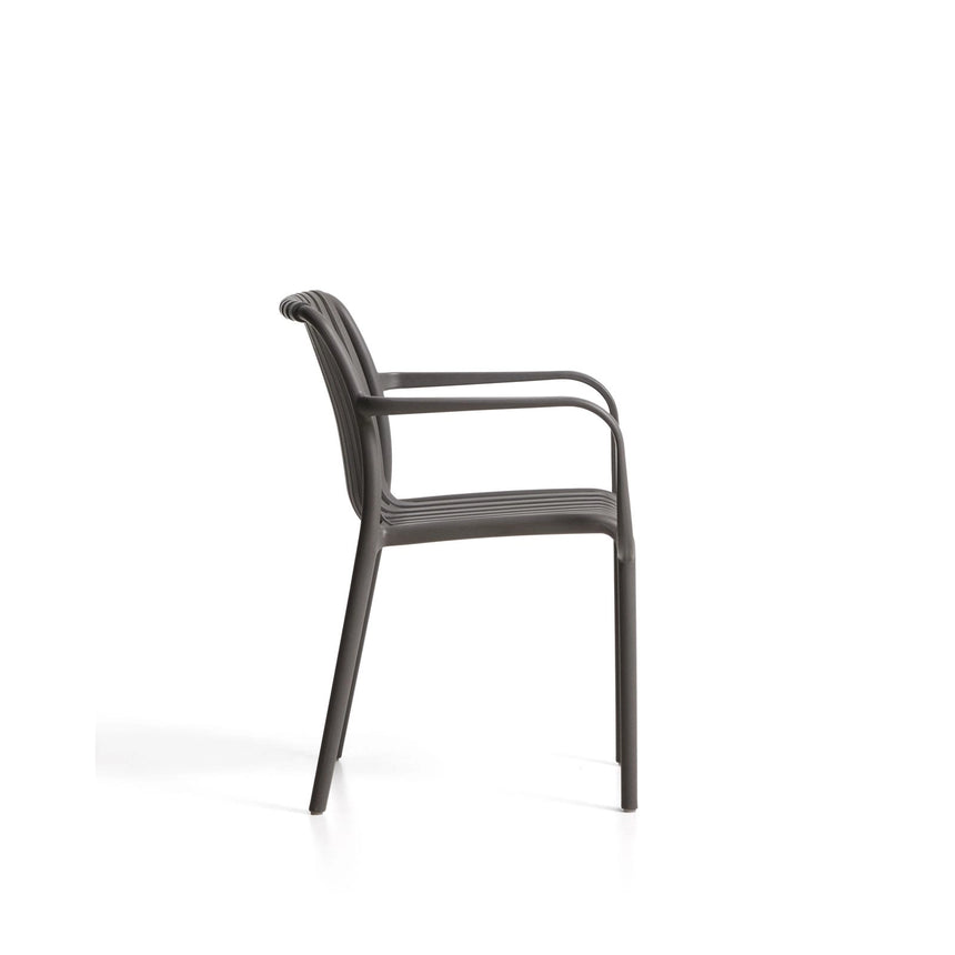 Stapelbarer Outdoor-Stuhl Isabellini in Graphitgrau von Kave Home – Bild 4