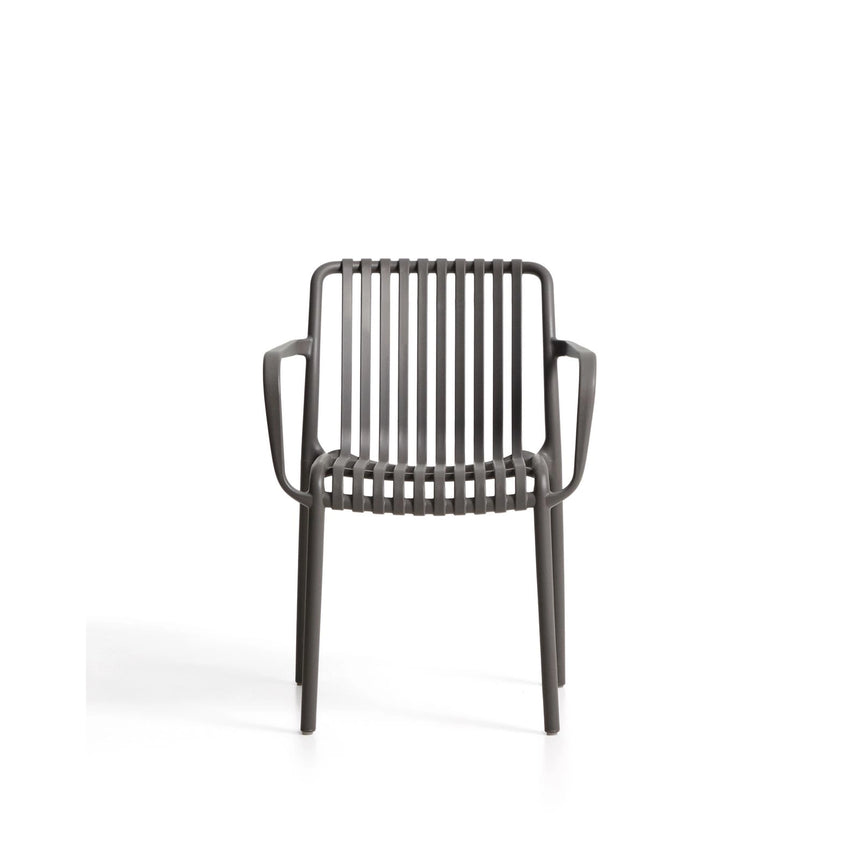 Stapelbarer Outdoor-Stuhl Isabellini in Graphitgrau von Kave Home – Bild 6