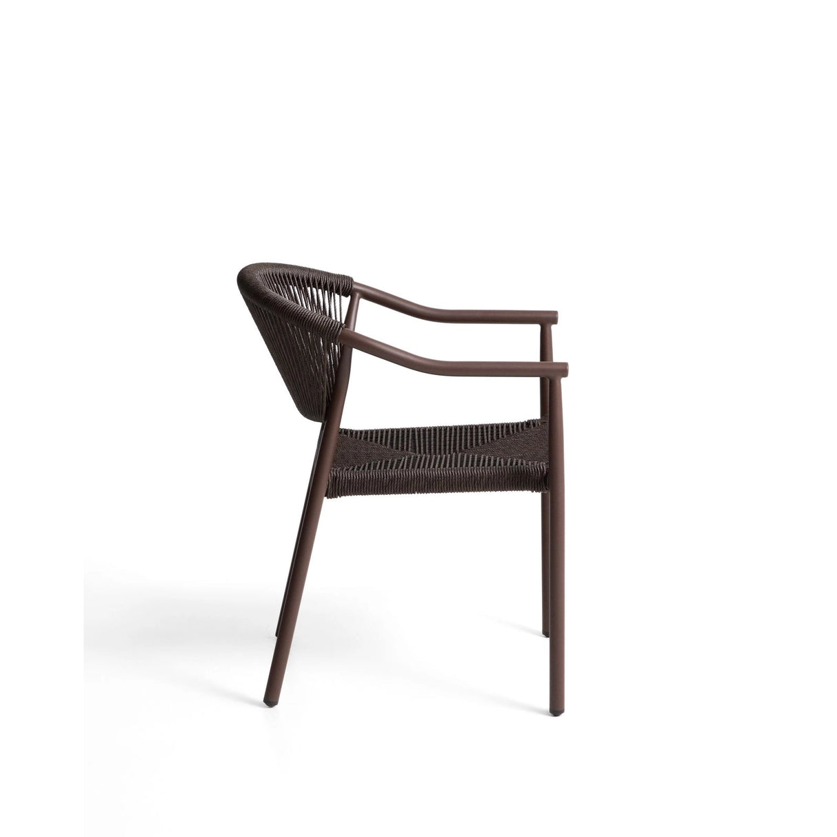 Stapelbarer Outdoor-Stuhl Livadia aus Aluminium in Braun von Kave Home – Bild 9