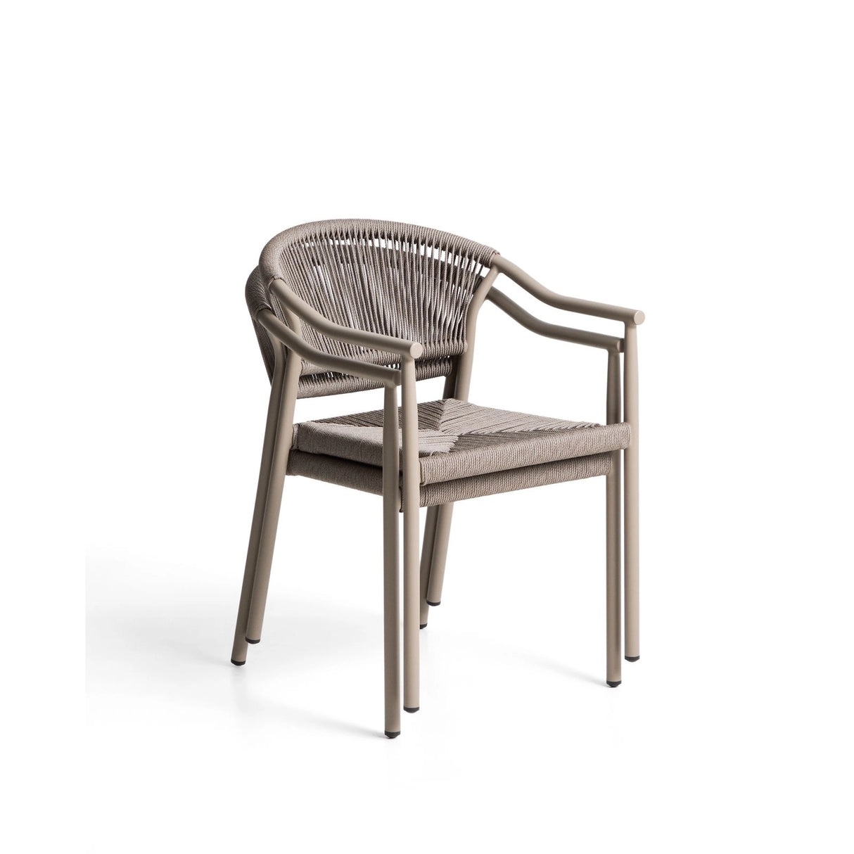 Stapelbarer Outdoor-Stuhl Livadia aus Aluminium in Taupe von Kave Home – Bild 8