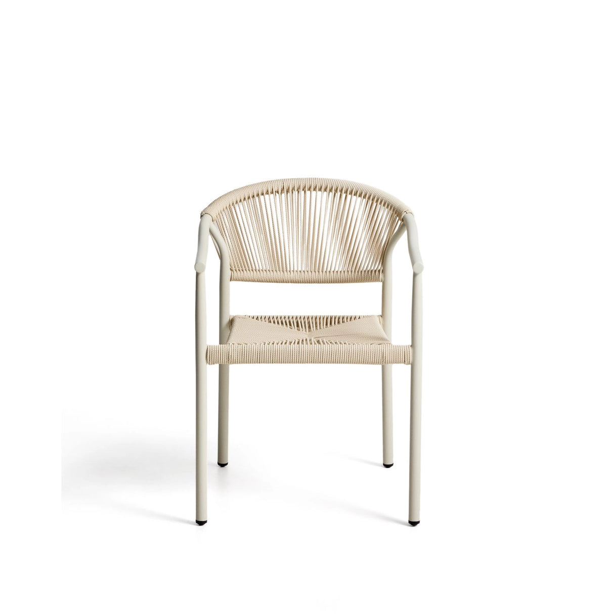 Stapelbarer Outdoor-Stuhl Livadia aus beigem Aluminium von Kave Home – Bild 6