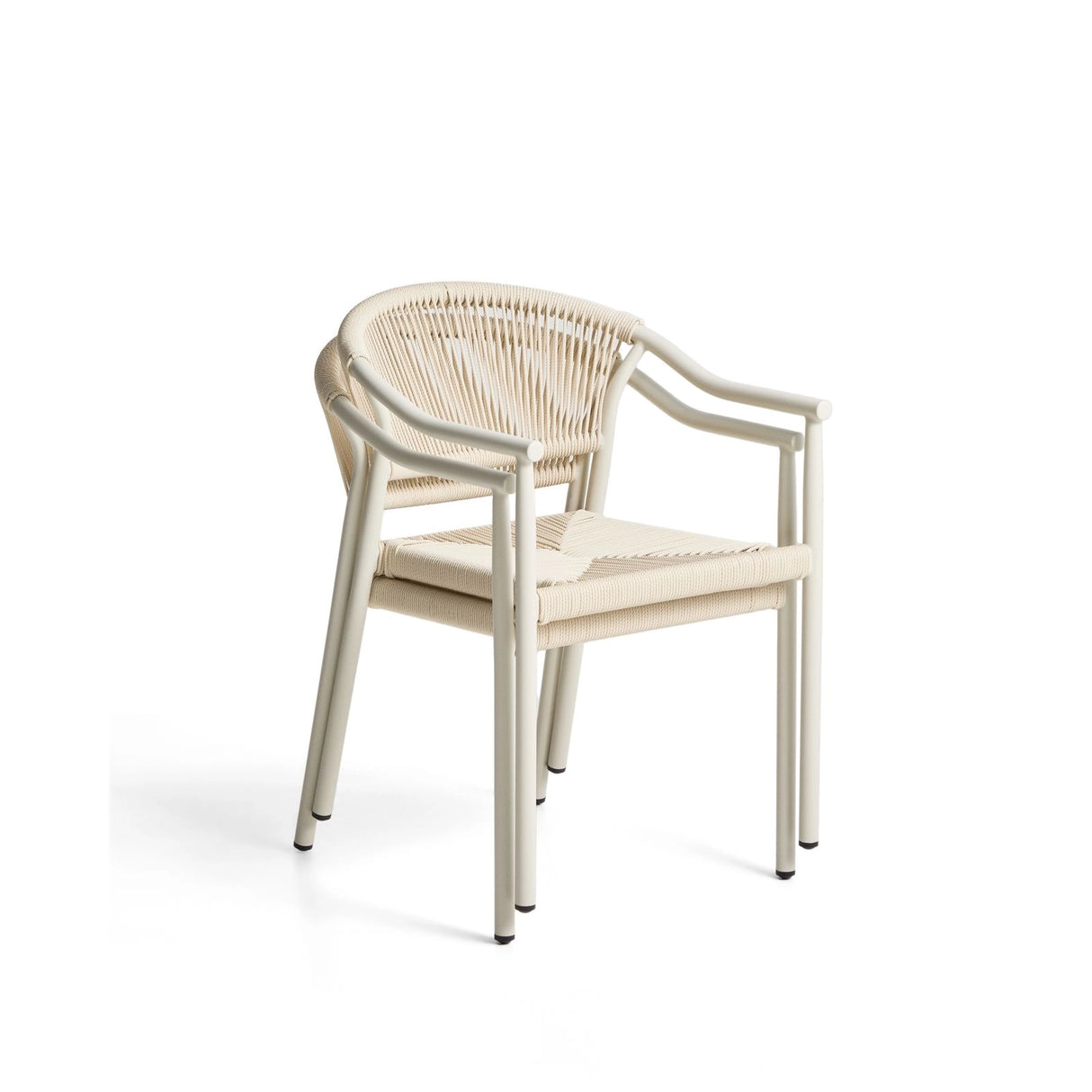 Stapelbarer Outdoor-Stuhl Livadia aus beigem Aluminium von Kave Home – Bild 7