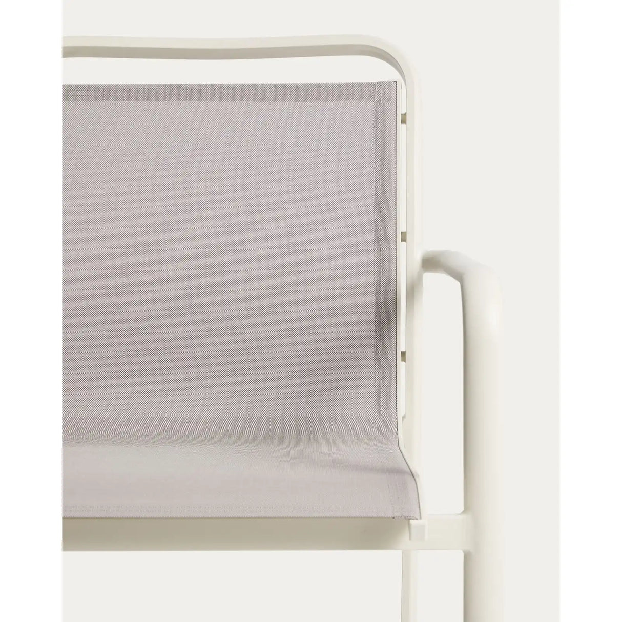 Stapelbarer Outdoor-Stuhl Luri aus Aluminium in Ecru und beigem Texteline von Kave Home – Bild 11