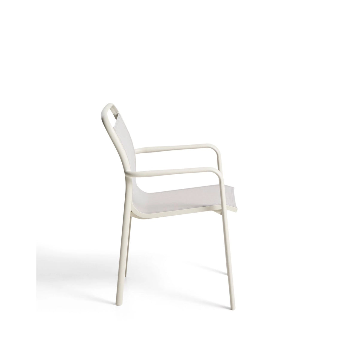 Stapelbarer Outdoor-Stuhl Luri aus Aluminium in Ecru und beigem Texteline von Kave Home – Bild 9