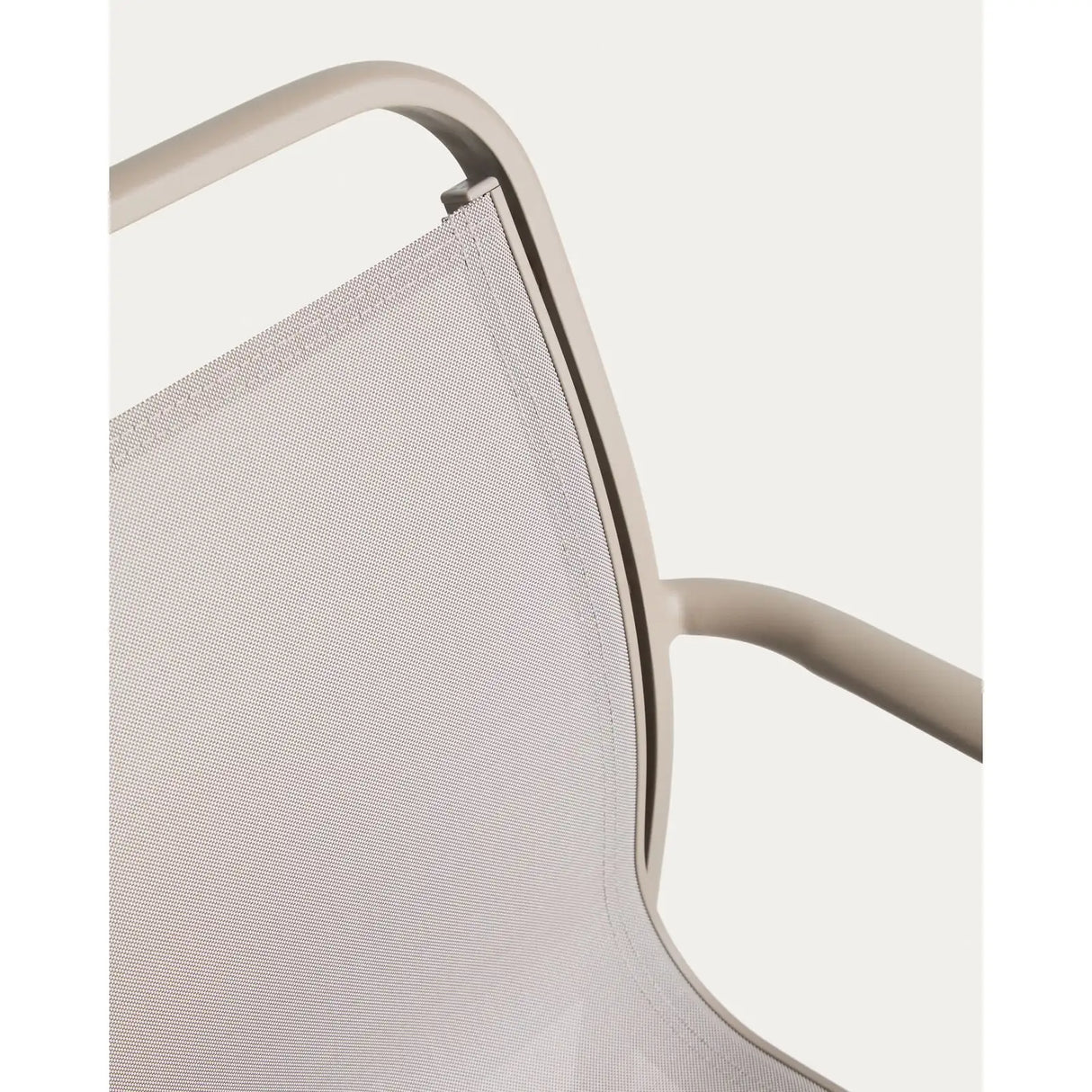 Stapelbarer Outdoor-Stuhl Luri aus Aluminium in Taupe und beigem Texteline von Kave Home – Bild 11