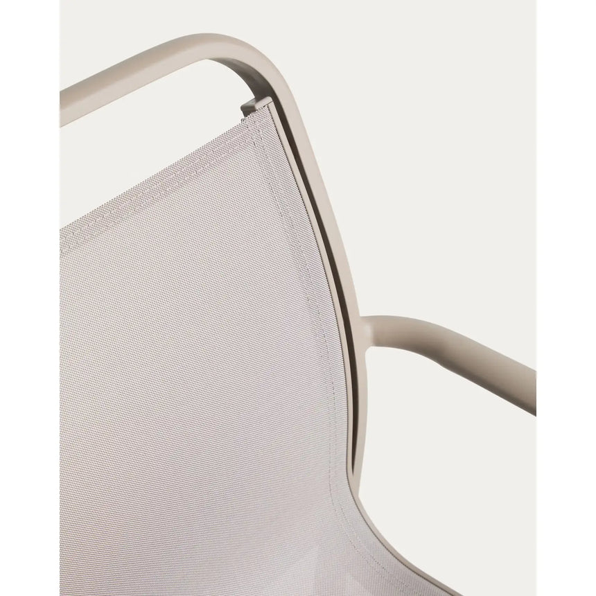 Stapelbarer Outdoor-Stuhl Luri aus Aluminium in Taupe und beigem Texteline von Kave Home – Bild 11