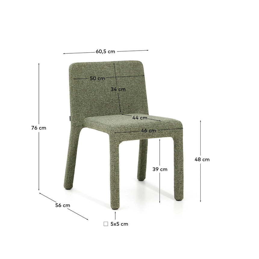 Stapelbarer Stuhl Loria mit Chenille FSC 100% von Kave Home – Bild 6