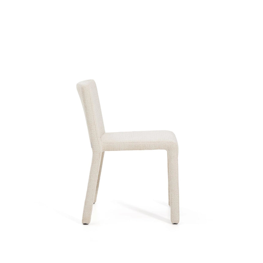 Stapelbarer Stuhl Loria mit beiger Chenille FSC 100% von Kave Home – Bild 7