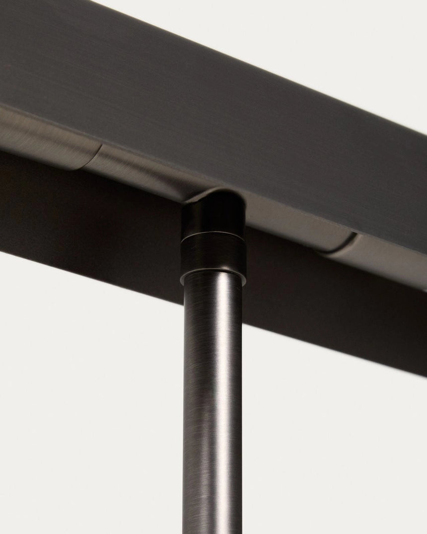 Stehlampe Lynor aus gebürstetem Stahl mit Marmorsockel von Kave Home – Bild 6