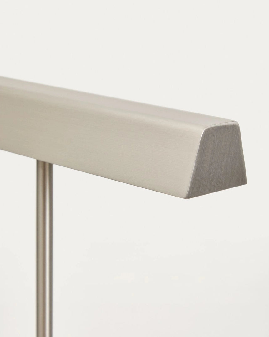 Stehlampe Lynor aus gebürstetem Stahl mit weißem Marmorsockel von Kave Home – Bild 7